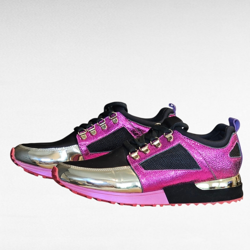 Vinci Emir Fuchsia Leather Sneaker Size EU 39 US 9